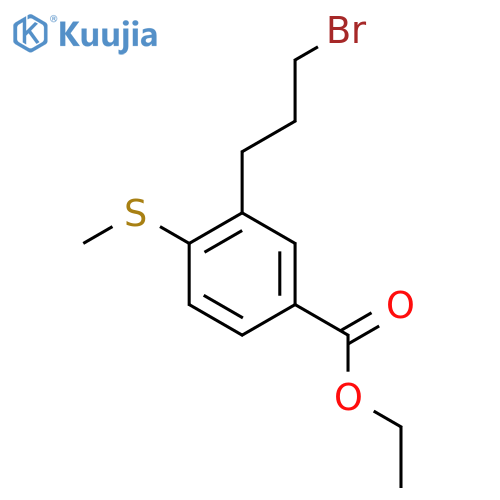 Ethyl 3-(3-bromopropyl)-4-(methylthio)benzoate structure