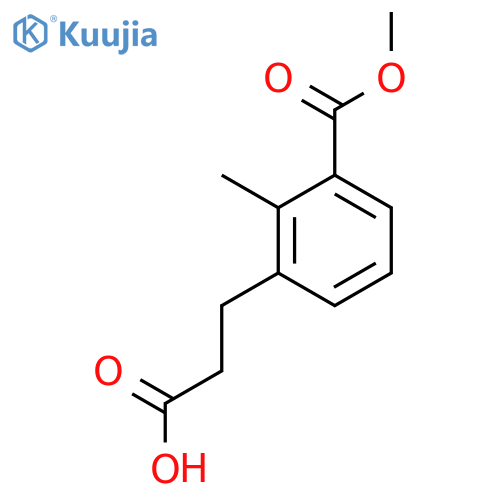 Methyl 3-(2-carboxyethyl)-2-methylbenzoate structure