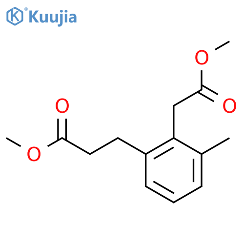 Methyl 2-(3-methoxy-3-oxopropyl)-6-methylphenylacetate structure