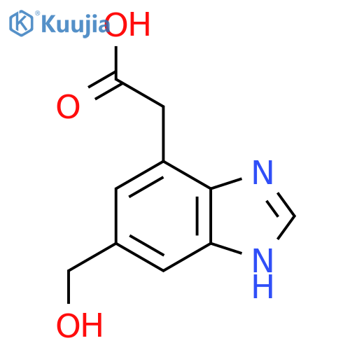 6-Hydroxymethyl-1H-benzimidazole-4-acetic acid structure