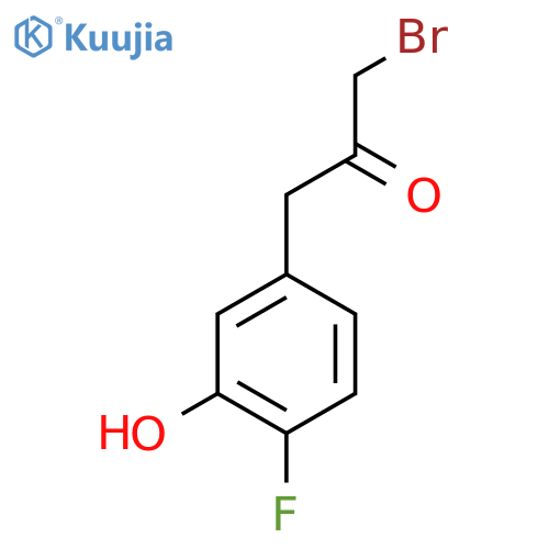 1-Bromo-3-(4-fluoro-3-hydroxyphenyl)propan-2-one structure