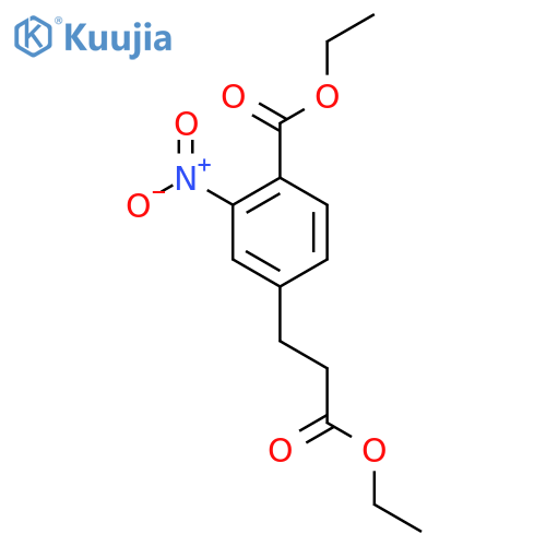 Ethyl 4-(3-ethoxy-3-oxopropyl)-2-nitrobenzoate structure