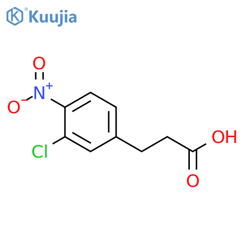 Benzenepropanoic acid, 3-chloro-4-nitro- structure