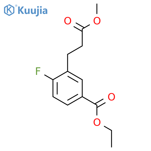 Ethyl 4-fluoro-3-(3-methoxy-3-oxopropyl)benzoate structure