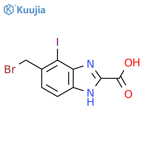6-Bromomethyl-7-iodo-1H-benzimidazole-2-carboxylic acid structure