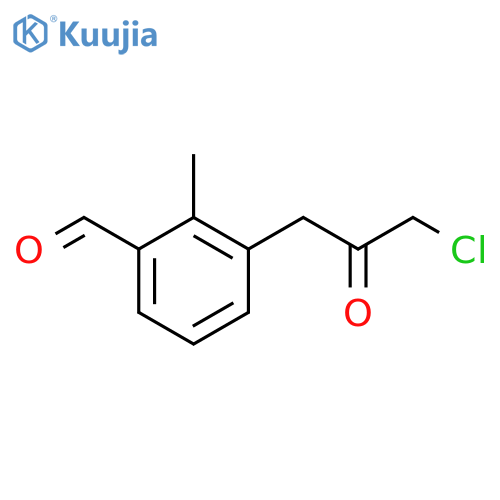 3-(3-Chloro-2-oxopropyl)-2-methylbenzaldehyde structure