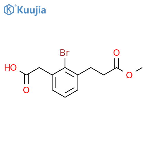 Methyl 3-(2-bromo-3-(carboxymethyl)phenyl)propanoate structure