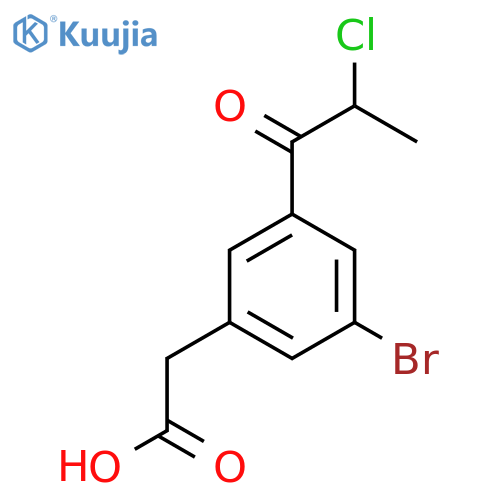 3-Bromo-5-(2-chloropropanoyl)phenylacetic acid structure