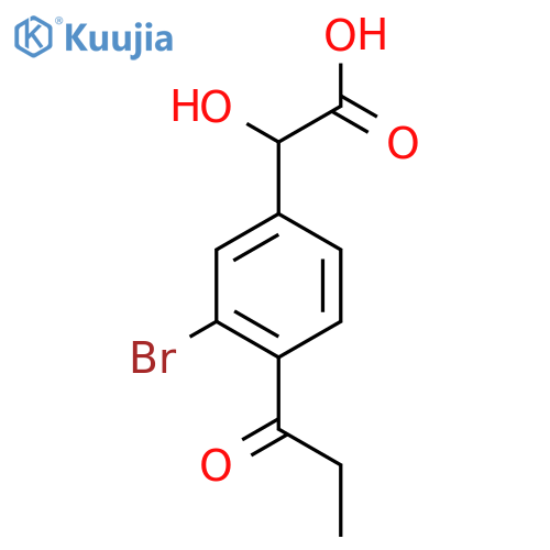 3-Bromo-4-propionylmandelic acid structure