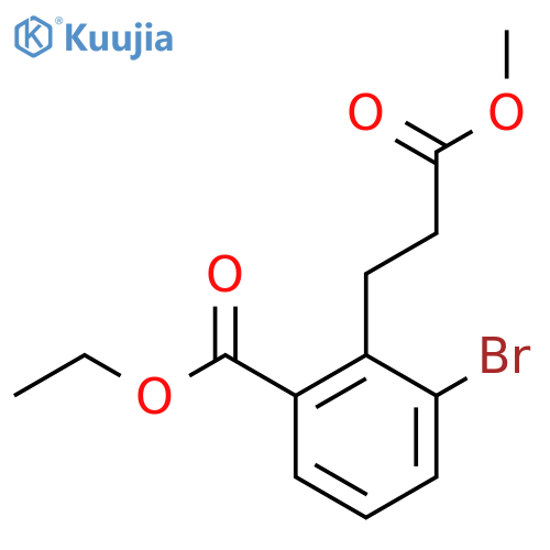 Ethyl 3-bromo-2-(3-methoxy-3-oxopropyl)benzoate structure