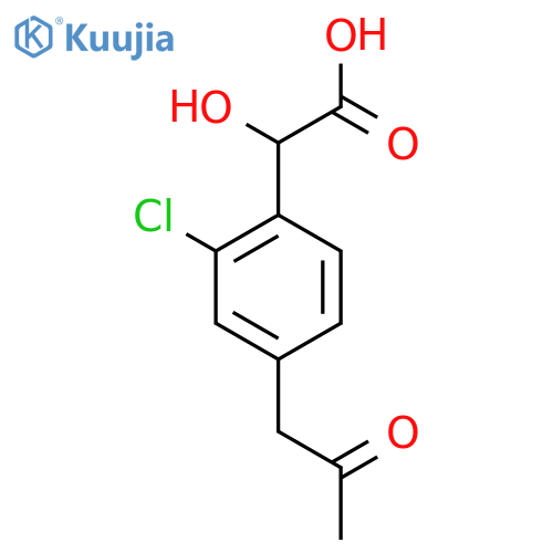 2-Chloro-4-(2-oxopropyl)mandelic acid structure