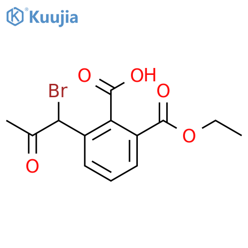Ethyl 3-(1-bromo-2-oxopropyl)-2-carboxybenzoate structure