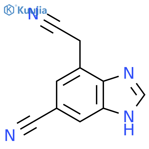 5-Cyano-1H-benzimidazole-7-acetonitrile structure