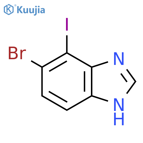 6-Bromo-7-iodo-1H-benzimidazole structure