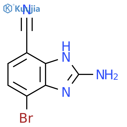 2-Amino-4-bromo-7-cyano-1H-benzimidazole structure