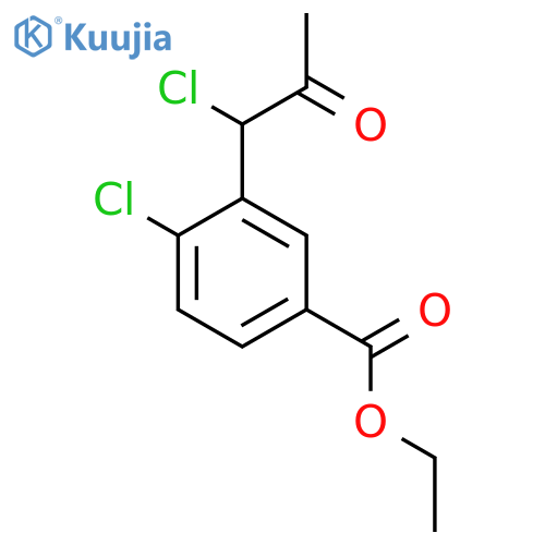 Ethyl 4-chloro-3-(1-chloro-2-oxopropyl)benzoate structure