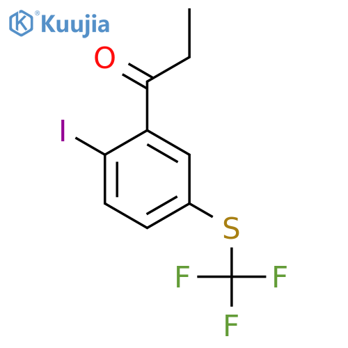 1-(2-Iodo-5-(trifluoromethylthio)phenyl)propan-1-one structure