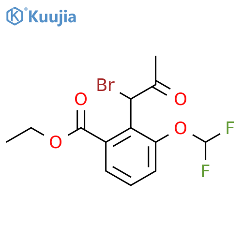 Ethyl 2-(1-bromo-2-oxopropyl)-3-(difluoromethoxy)benzoate structure