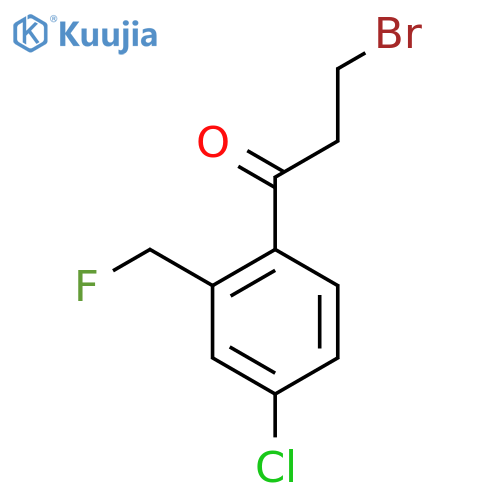 3-Bromo-1-(4-chloro-2-(fluoromethyl)phenyl)propan-1-one structure