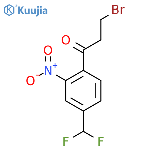 3-Bromo-1-(4-(difluoromethyl)-2-nitrophenyl)propan-1-one structure
