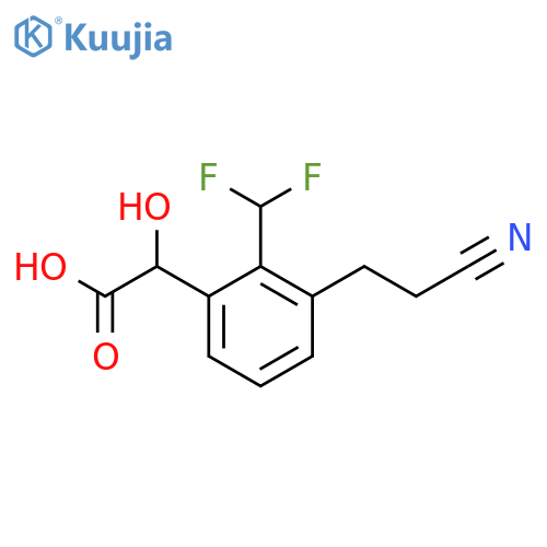 3-(2-Cyanoethyl)-2-(difluoromethyl)mandelic acid structure