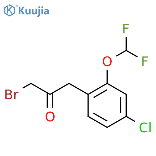 1-Bromo-3-(4-chloro-2-(difluoromethoxy)phenyl)propan-2-one structure