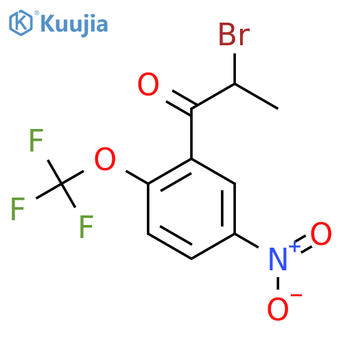 2-Bromo-1-(5-nitro-2-(trifluoromethoxy)phenyl)propan-1-one structure
