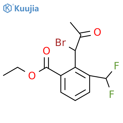 Ethyl 2-(1-bromo-2-oxopropyl)-3-(difluoromethyl)benzoate structure
