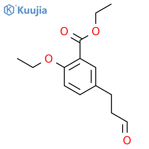 Ethyl 2-ethoxy-5-(3-oxopropyl)benzoate structure