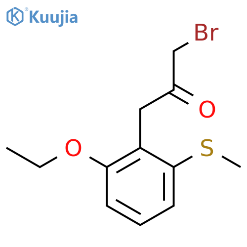 1-Bromo-3-(2-ethoxy-6-(methylthio)phenyl)propan-2-one structure