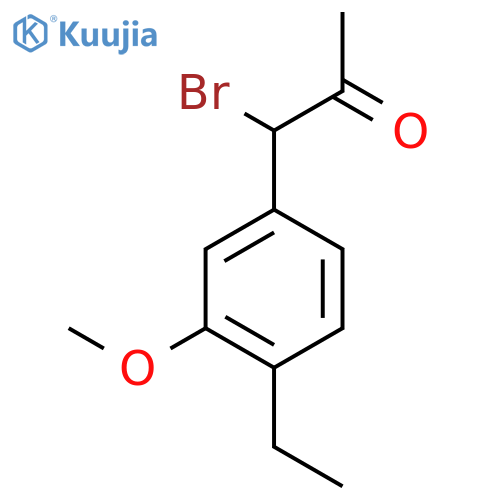 1-Bromo-1-(4-ethyl-3-methoxyphenyl)propan-2-one structure