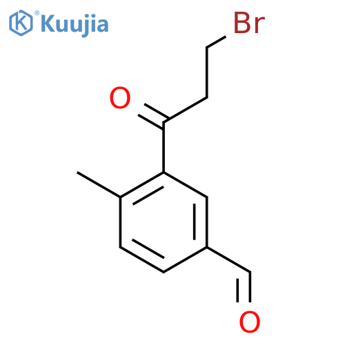 3-(3-Bromopropanoyl)-4-methylbenzaldehyde structure