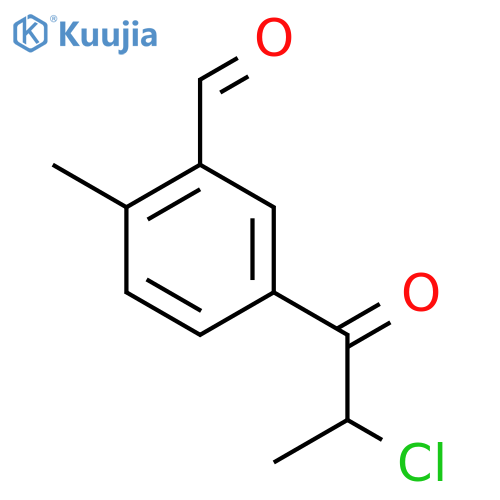 5-(2-Chloropropanoyl)-2-methylbenzaldehyde structure