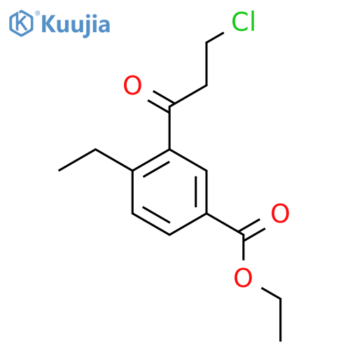 Ethyl 3-(3-chloropropanoyl)-4-ethylbenzoate structure