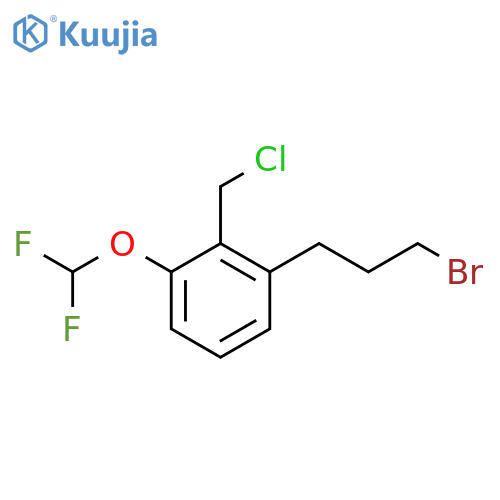 2-(3-Bromopropyl)-6-(difluoromethoxy)benzyl chloride structure