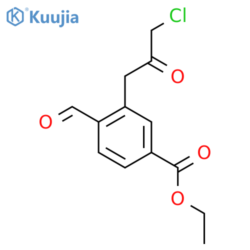 Ethyl 3-(3-chloro-2-oxopropyl)-4-formylbenzoate structure