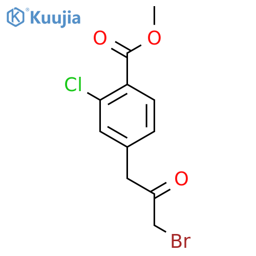 Methyl 4-(3-bromo-2-oxopropyl)-2-chlorobenzoate structure