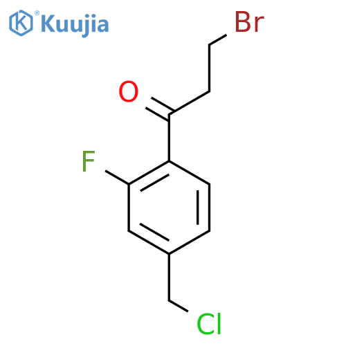 3-Bromo-1-(4-(chloromethyl)-2-fluorophenyl)propan-1-one structure