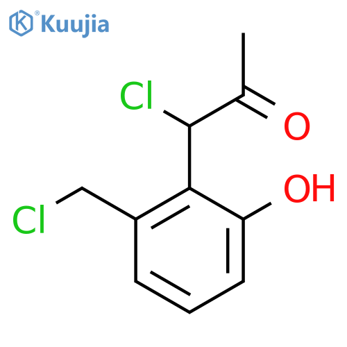 1-Chloro-1-(2-(chloromethyl)-6-hydroxyphenyl)propan-2-one structure