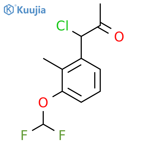1-Chloro-1-(3-(difluoromethoxy)-2-methylphenyl)propan-2-one structure