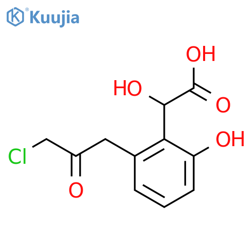2-(3-Chloro-2-oxopropyl)-6-hydroxymandelic acid structure