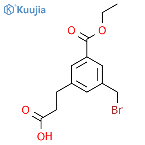 Ethyl 3-(bromomethyl)-5-(2-carboxyethyl)benzoate structure