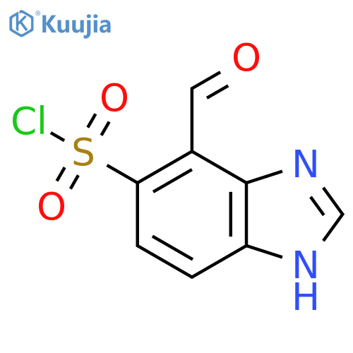 4-Formyl-1H-benzimidazole-5-sulfonyl chloride structure