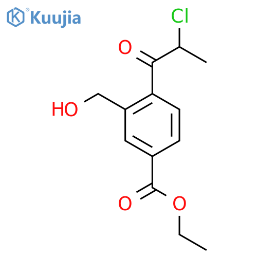 Ethyl 4-(2-chloropropanoyl)-3-(hydroxymethyl)benzoate structure