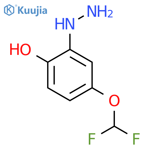 5-(Difluoromethoxy)-2-hydroxyphenylhydrazine structure
