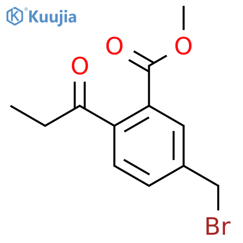 Methyl 5-(bromomethyl)-2-propionylbenzoate structure