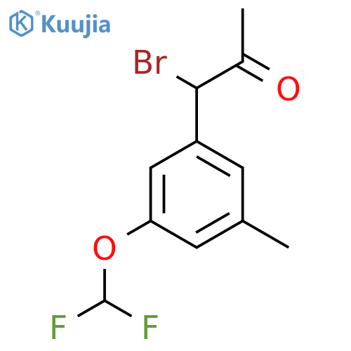 1-Bromo-1-(3-(difluoromethoxy)-5-methylphenyl)propan-2-one structure