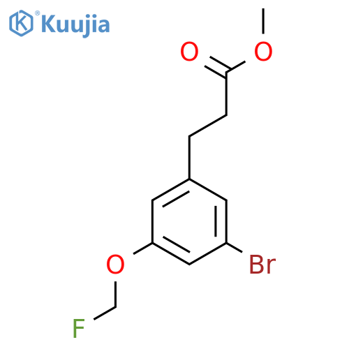 Methyl 3-(3-bromo-5-(fluoromethoxy)phenyl)propanoate structure