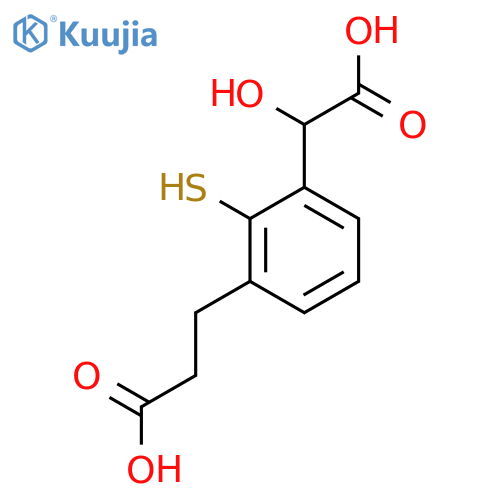 3-(2-Carboxyethyl)-2-mercaptomandelic acid structure