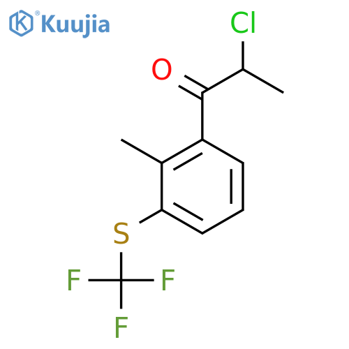 2-(2-Chloropropanoyl)-6-(trifluoromethylthio)toluene structure